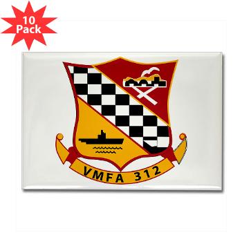 MFAS312 - A01 - 01 - USMC - Marine Fighter Attack Squadron 312 (VMFA-312) - Rectangle Magnet (10 pack)